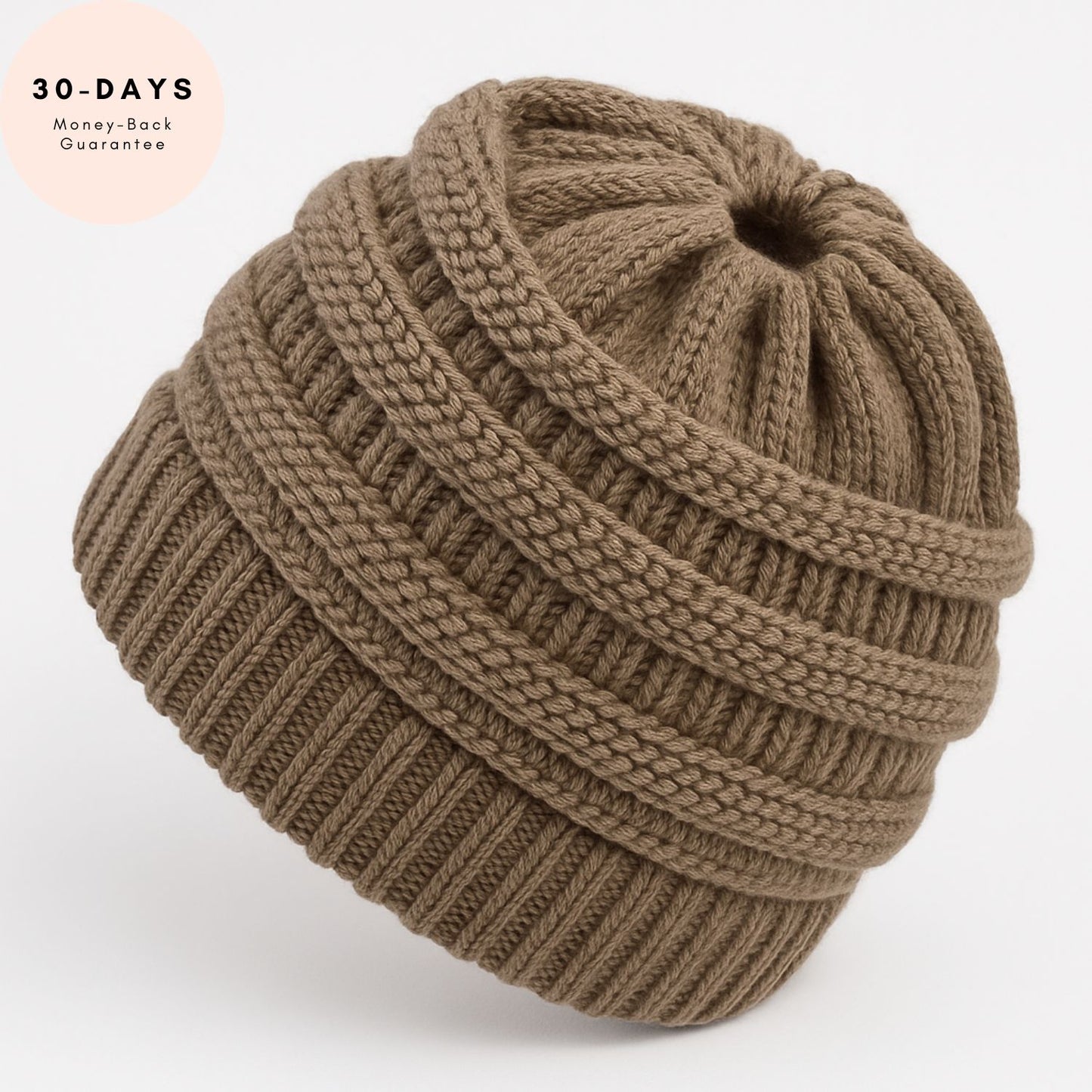 Ponytail Beanie Cap – Stretchy, Stylish & Warm